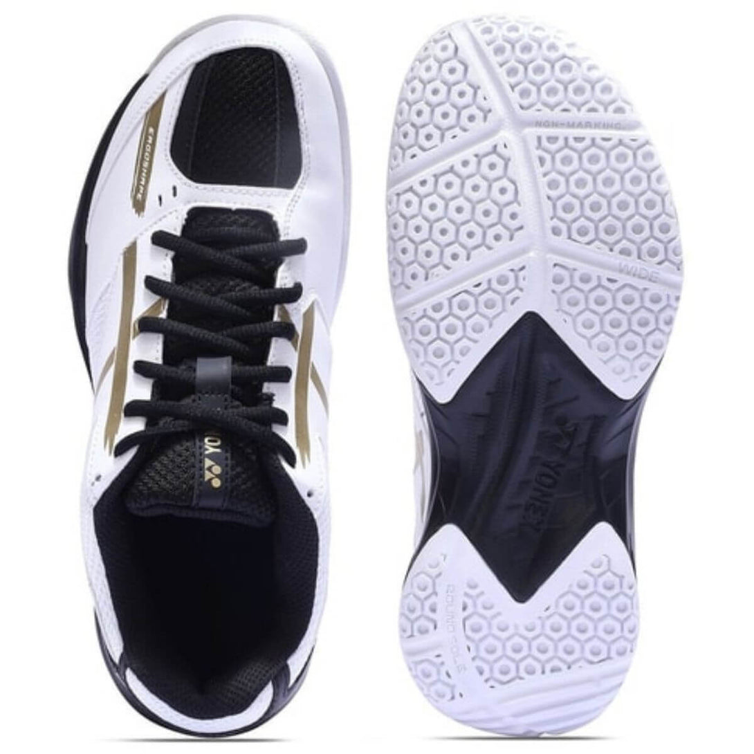 Yonex Power Cushion SHB39WEX Wide Badminton Shoes ( White/Gold)