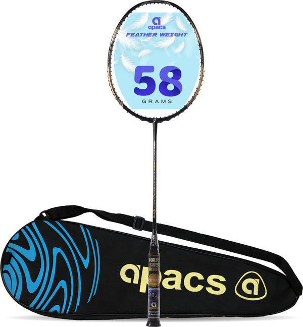 Apacs Feather Weight 55 Badminton Racquet (Black/Gold)